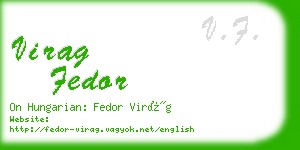 virag fedor business card